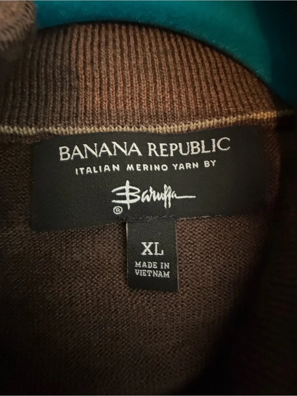 Banana Republic Men's Italian Merino Yarn Sweater in Brown